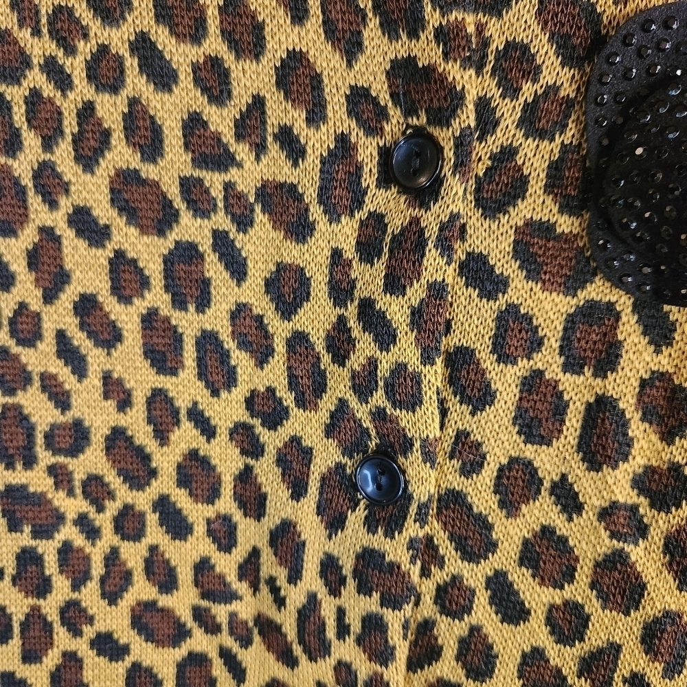 LUCKY 13 NWT TIME TO KILL CROPPED LEOPARD CARDIGAN Size Medium - Picture 4 of 10